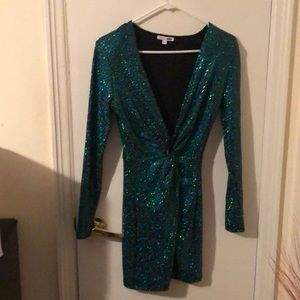 Sequin long sleeve dress